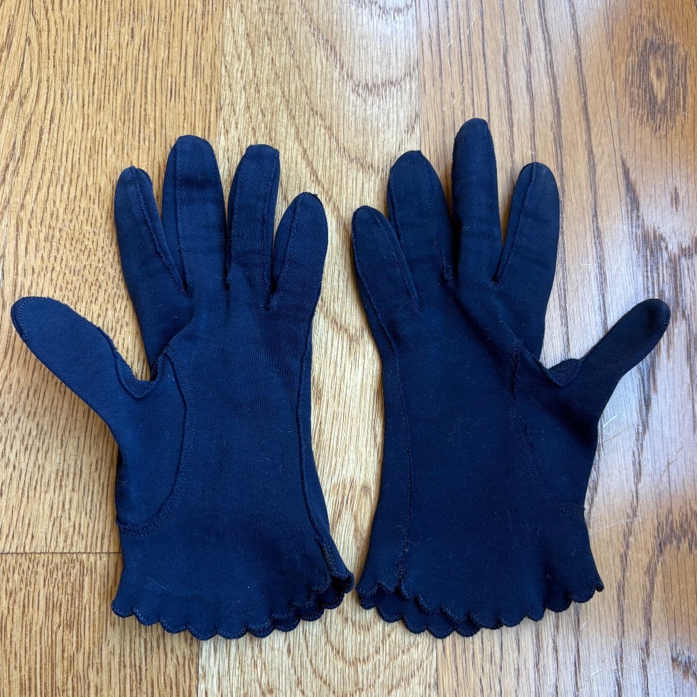 Grandoe vintage gloves suede navy 6.5 - Picture 6 of 6